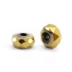 Hematite beads faceted disc 4x2mm Gold